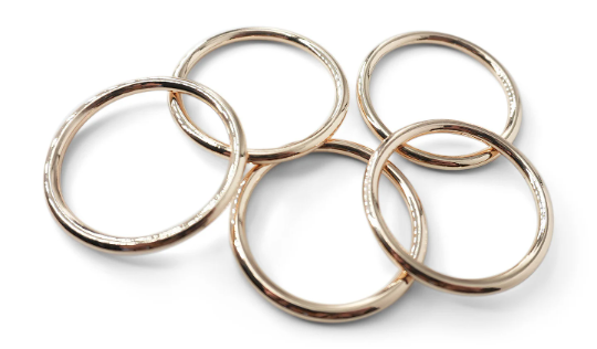 Thin Swimwear O-Ring | Rosey Gold